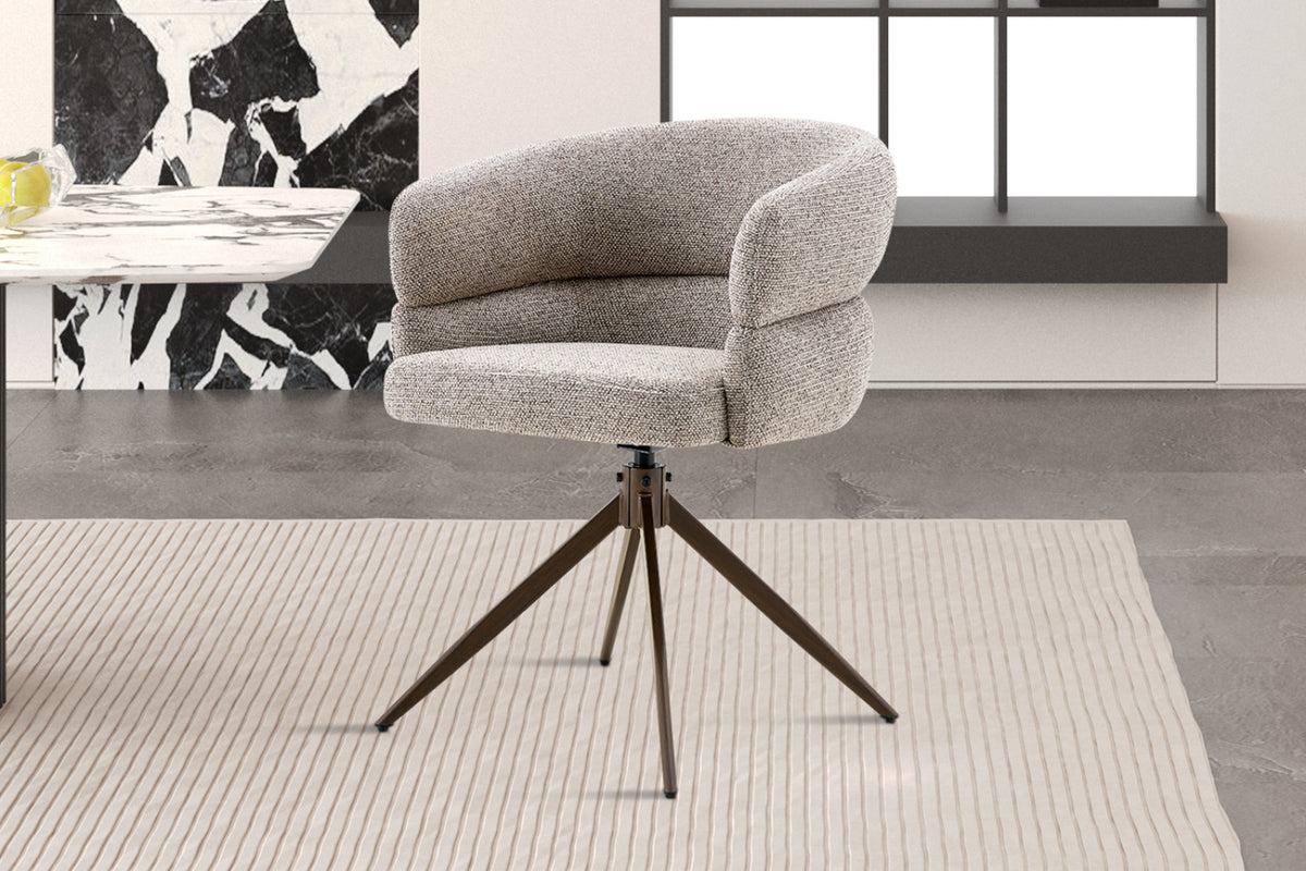 Lot de 2 chaises pivotantes Leonie – Poivre