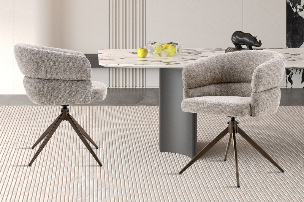 Lot de 2 chaises pivotantes Leonie – Poivre