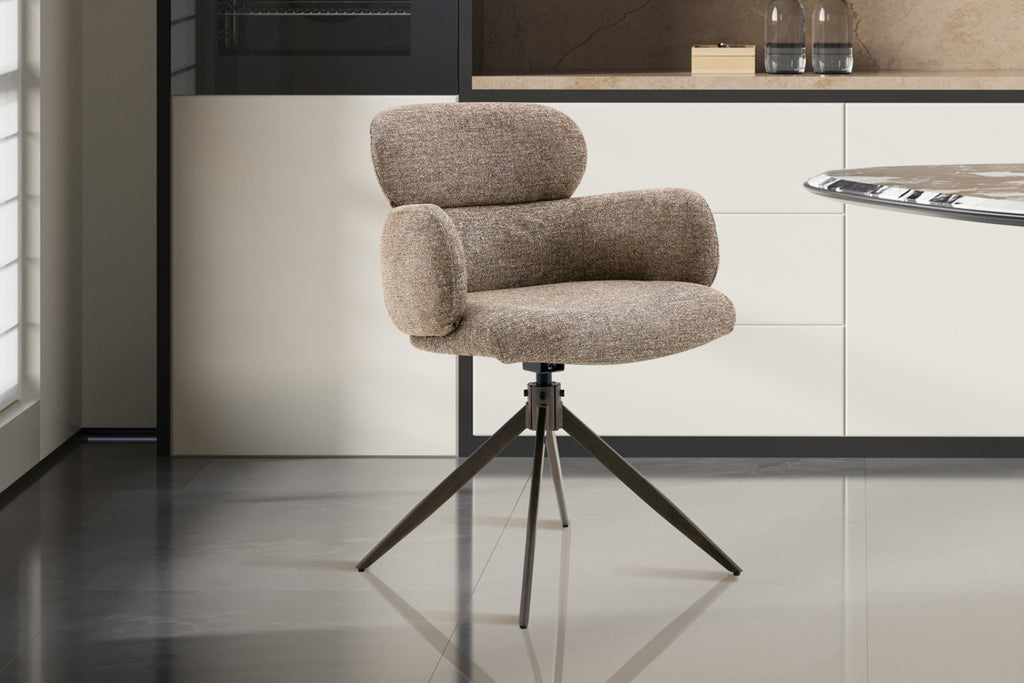 Lot de 2 chaises pivotantes Roxane – Poivre