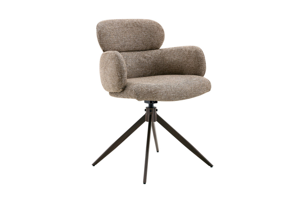 Lot de 2 chaises pivotantes Roxane – Poivre