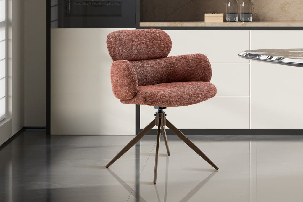 Lot de 2 chaises pivotantes Roxane – Rouille