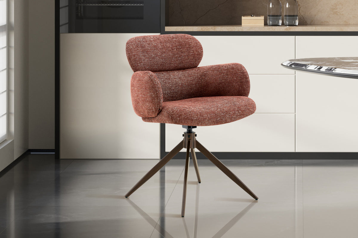 Lot de 2 chaises pivotantes Roxane – Rouille