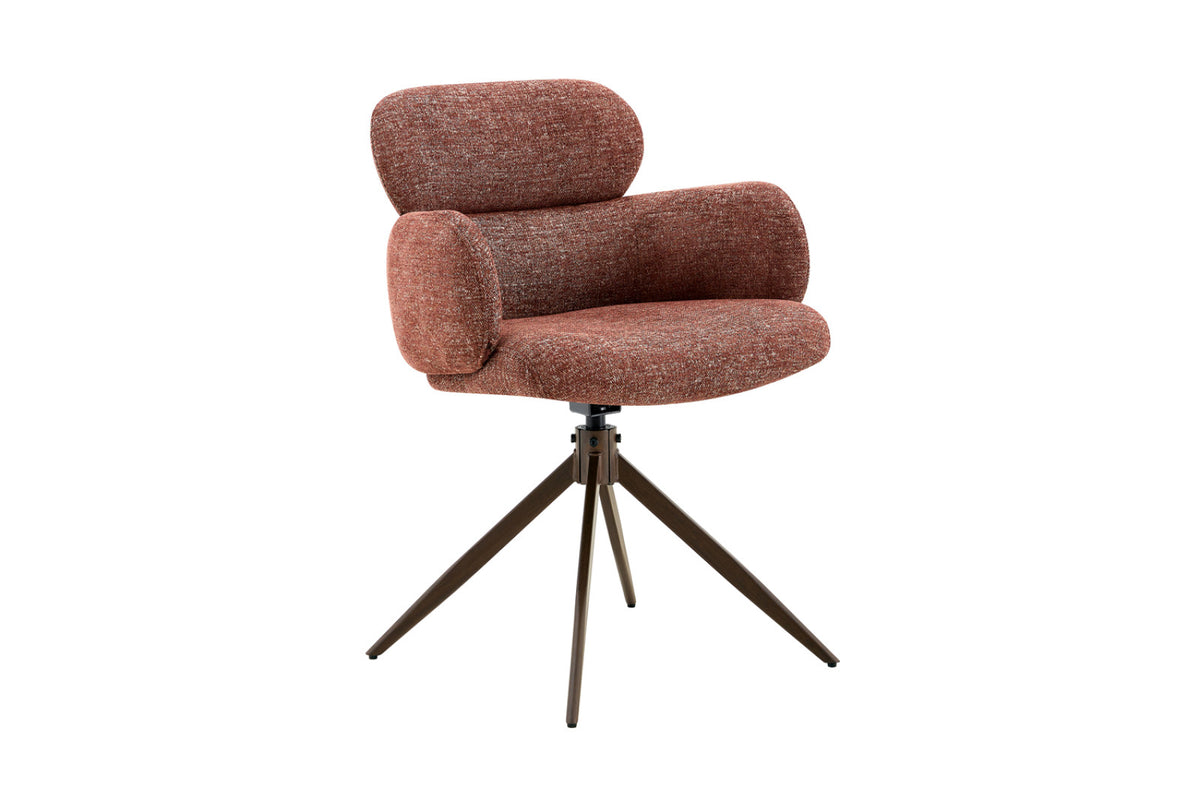 Lot de 2 chaises pivotantes Roxane – Rouille