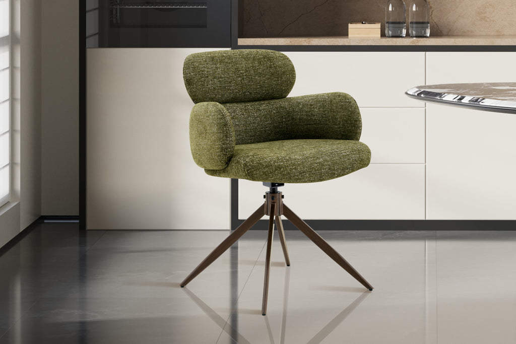 Lot de 2 chaises pivotantes Roxane – Vert