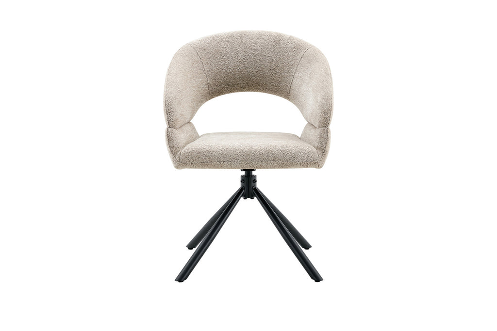 Chaise Amber – pivotant à 0 tissu miracle beige