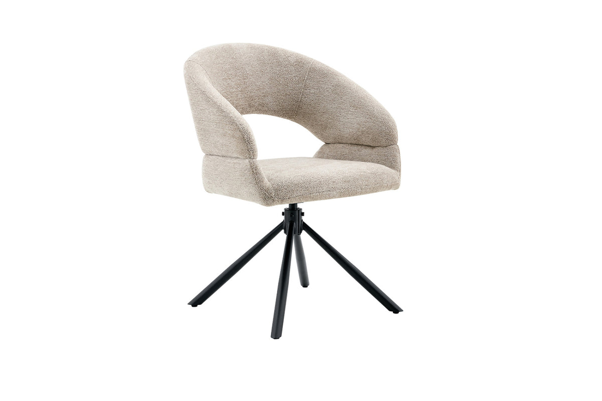 Chaise Amber – pivotant à 0 tissu miracle beige