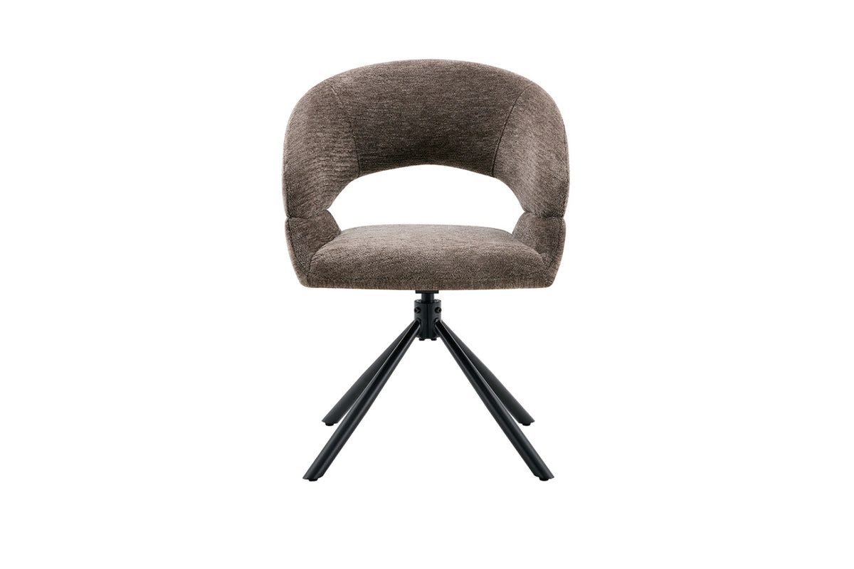 Chaise Amber – pivotant à 0 tissu miracle poivre