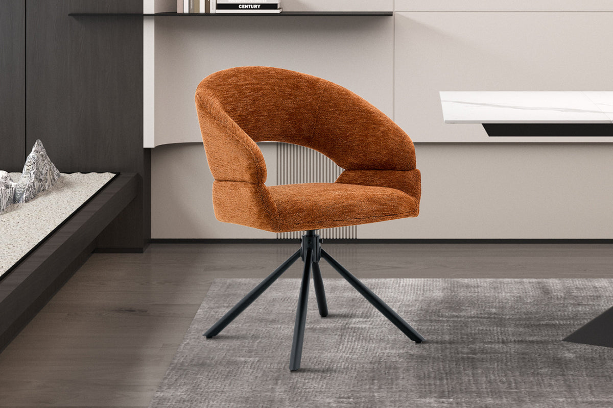 Lot de 2 chaises pivotantes Amber – Orange