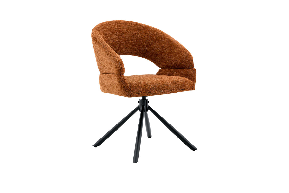 Lot de 2 chaises pivotantes Amber – Orange
