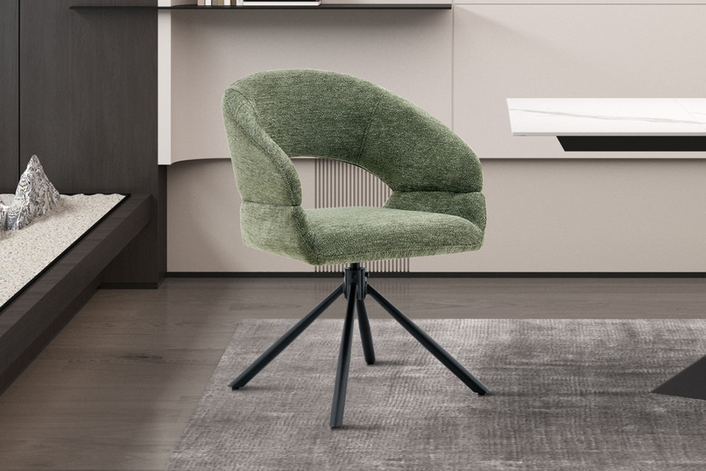 Lot de 2 chaises pivotantes Amber – Vert