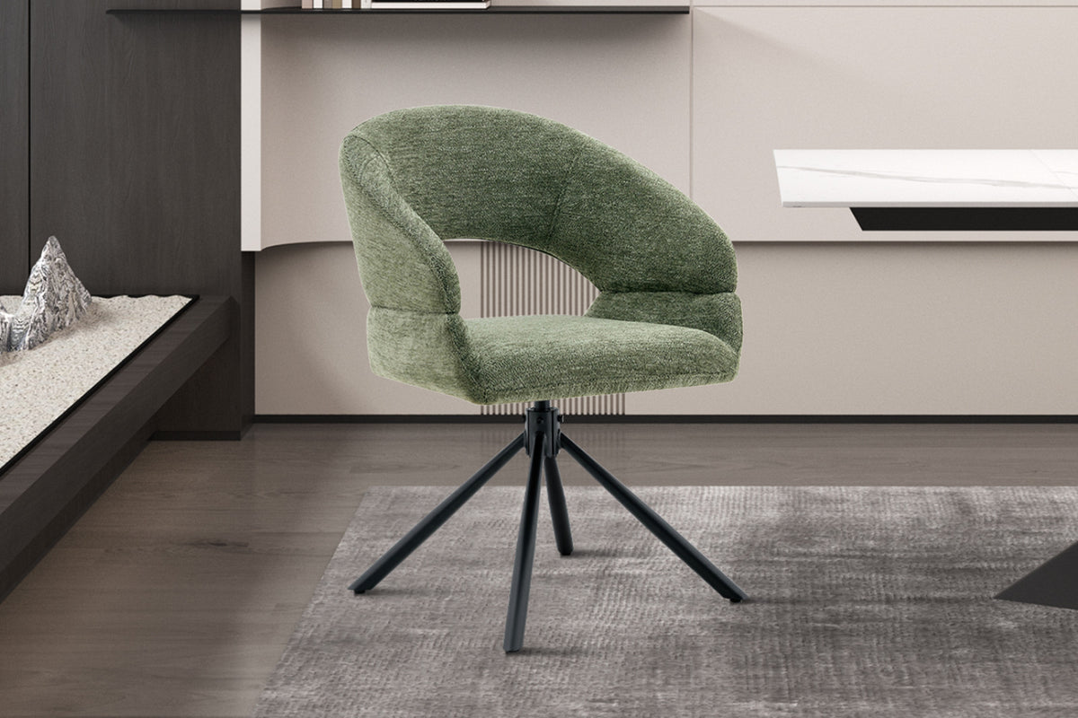 Lot de 2 chaises pivotantes Amber – Vert