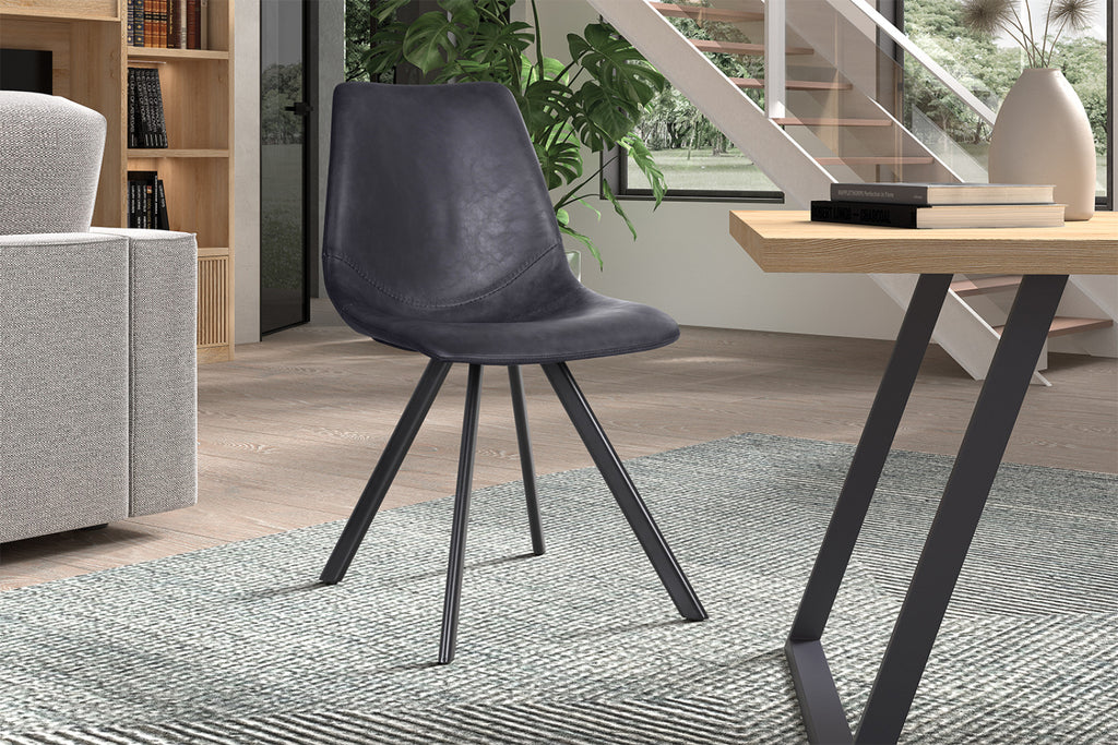 Lot de 2 chaises Emma – Noir