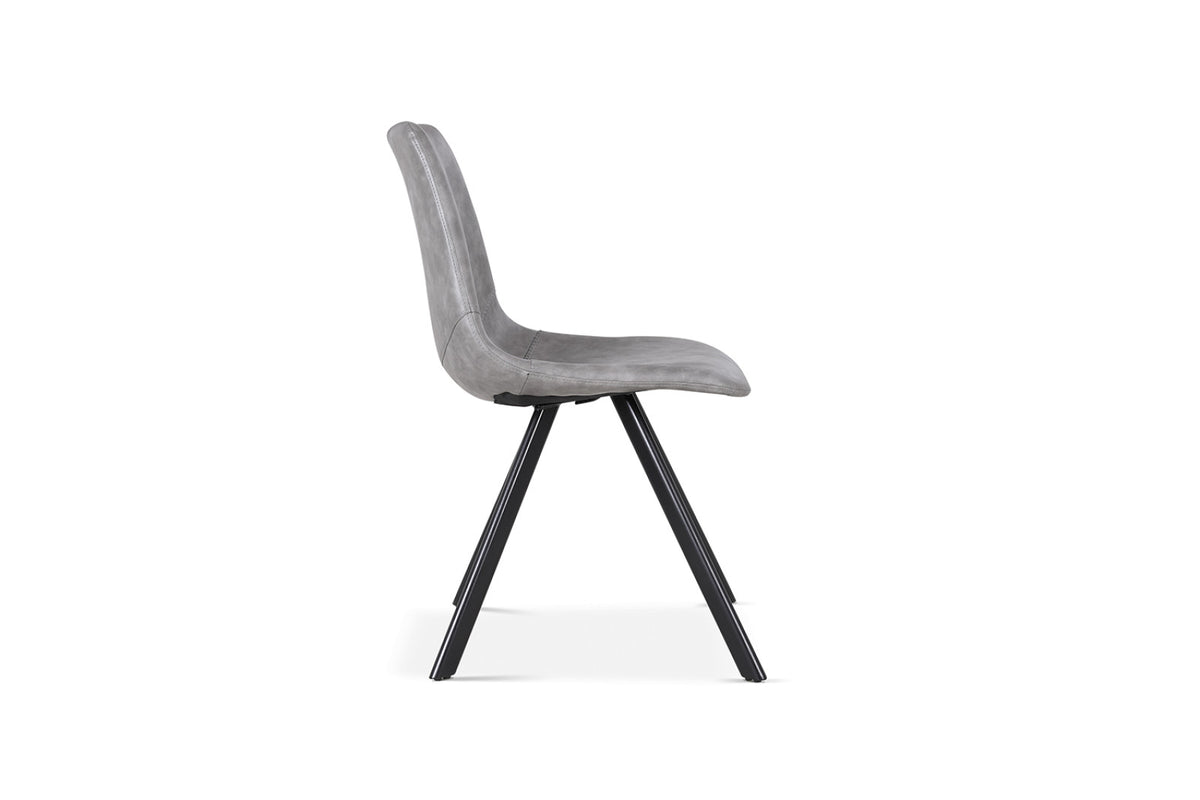 Lot de 2 chaises Emma – Gris foncé