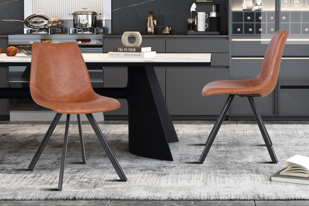Lot de 2 chaises Emma – Cognac