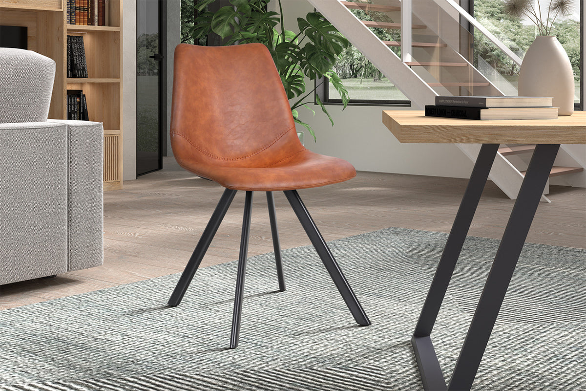 Lot de 2 chaises Emma – Cognac