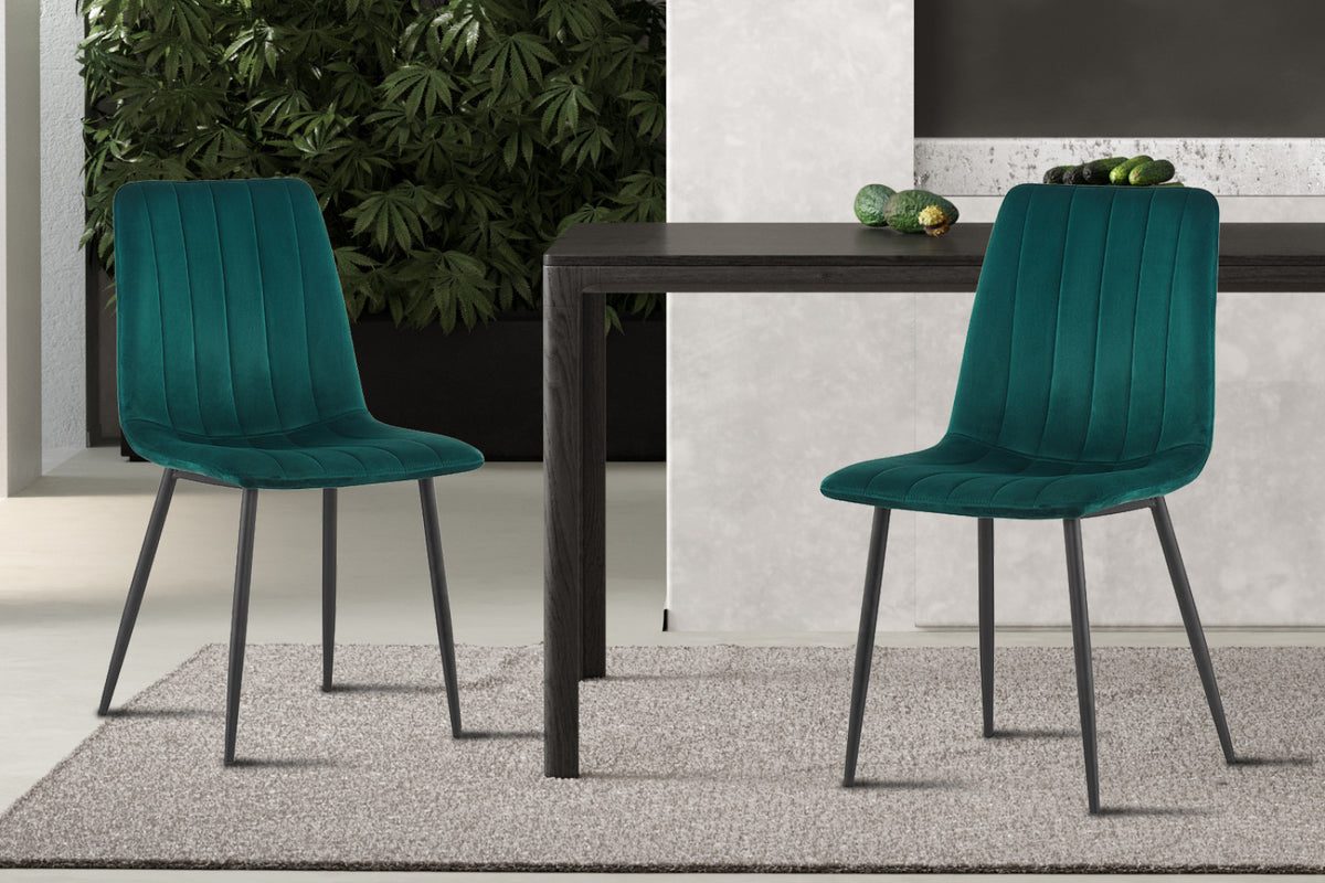 Chaise Willis – velours vert