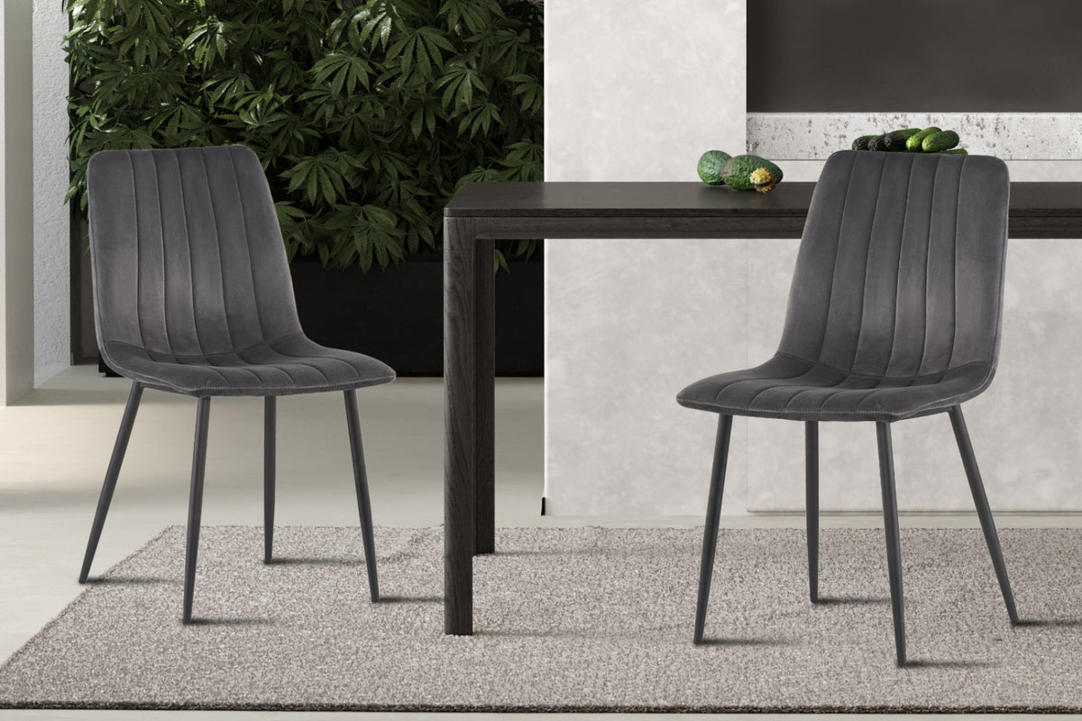 Chaise Willis – velours gris
