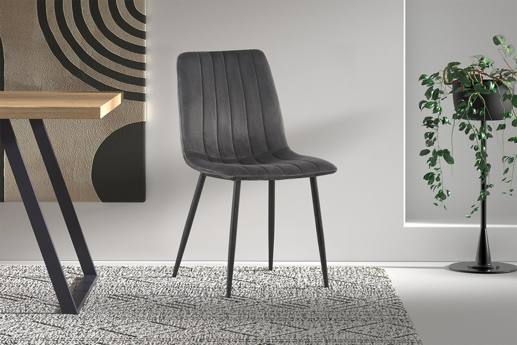 Lot de 4 chaises Willis – Gris