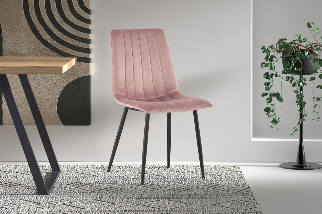 Lot de 4 chaises Willis – Rose