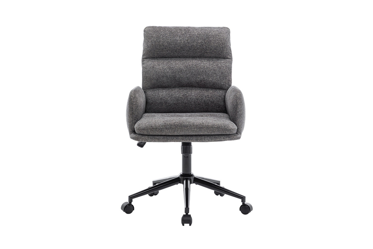 Chaise de bureau Aimé – tissu gris foncé