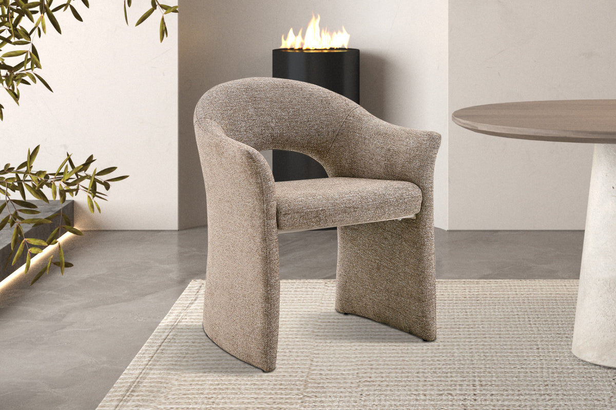 Chaise Charlotte – tissu poivre