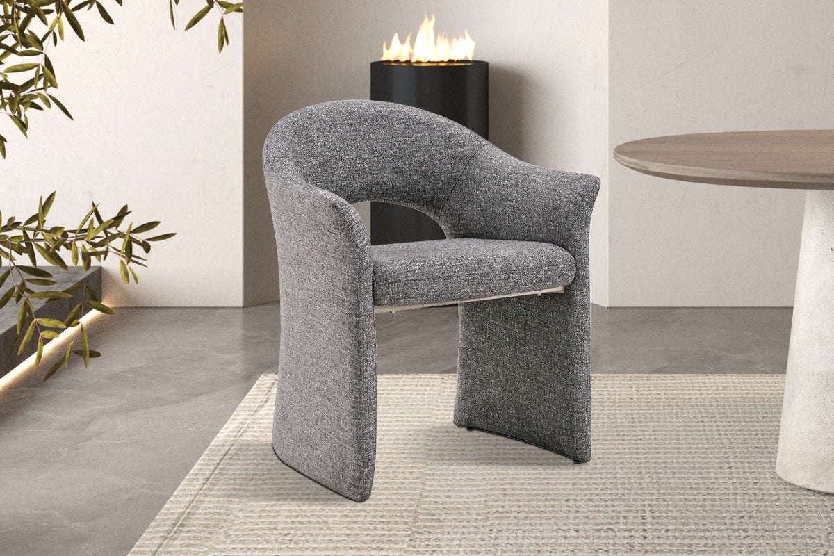 Chaise Charlotte – tissu gris