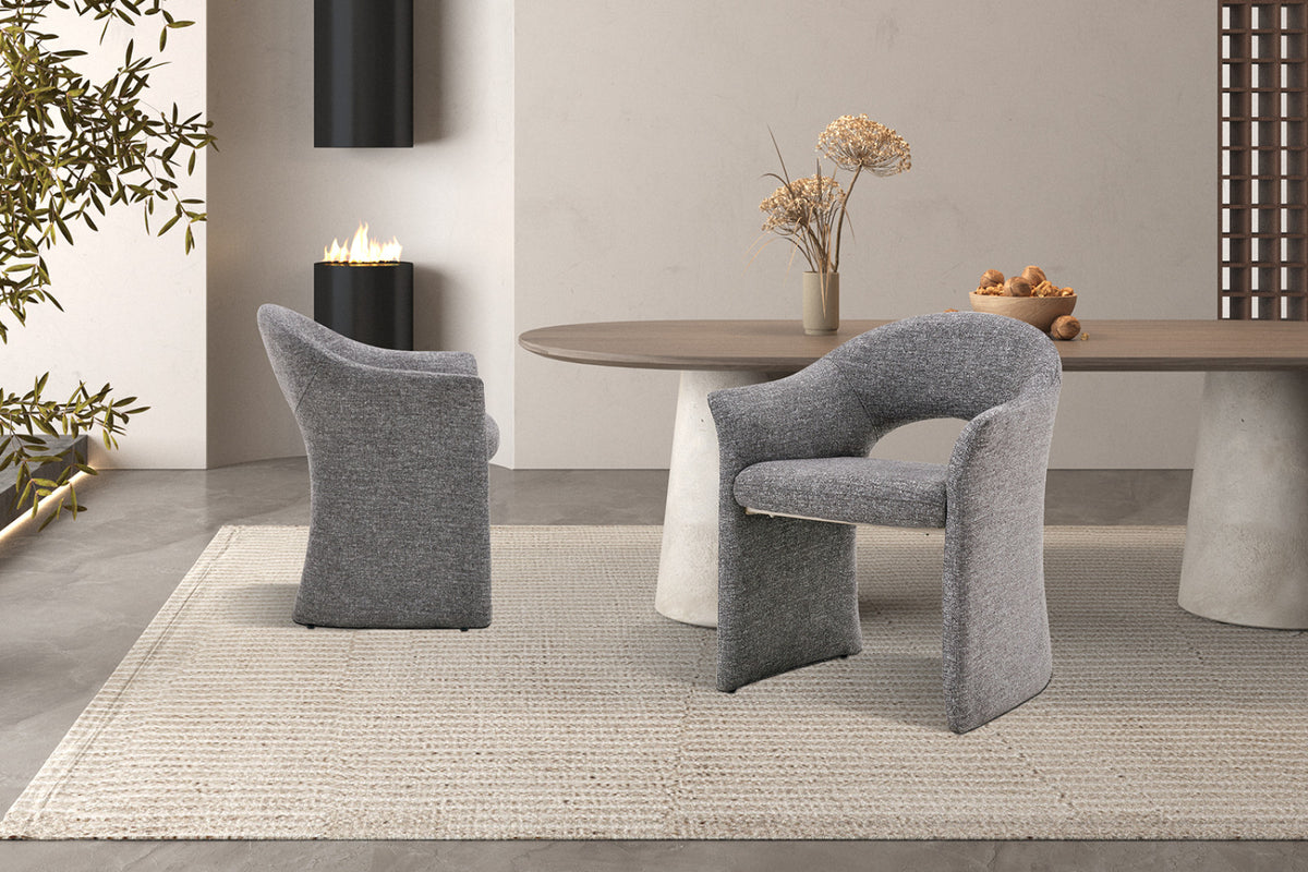 Lot de 2 chaises Charlotte – Gris