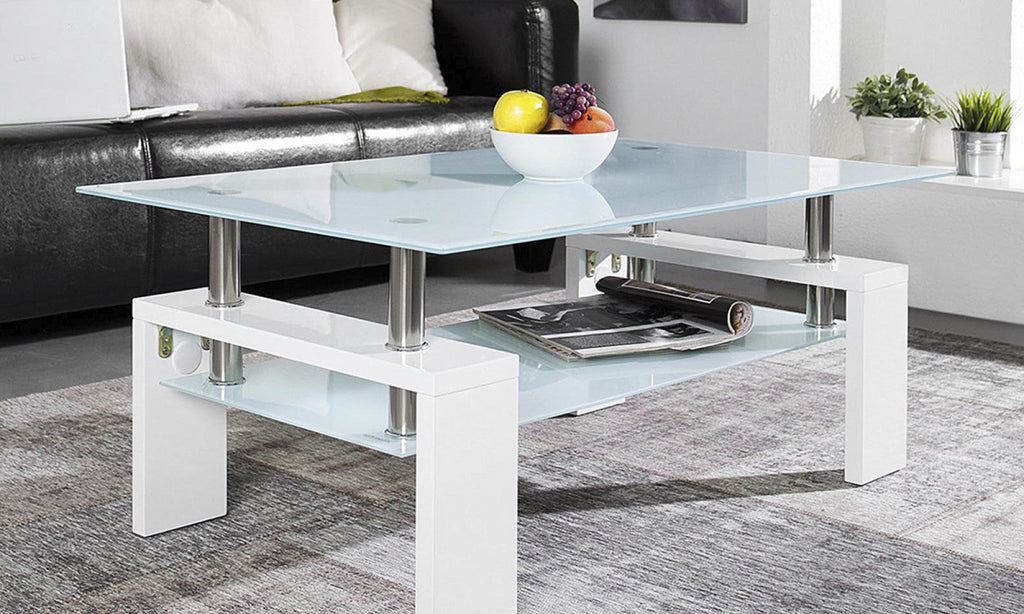 Table basse Alana – Blanc – vue 2