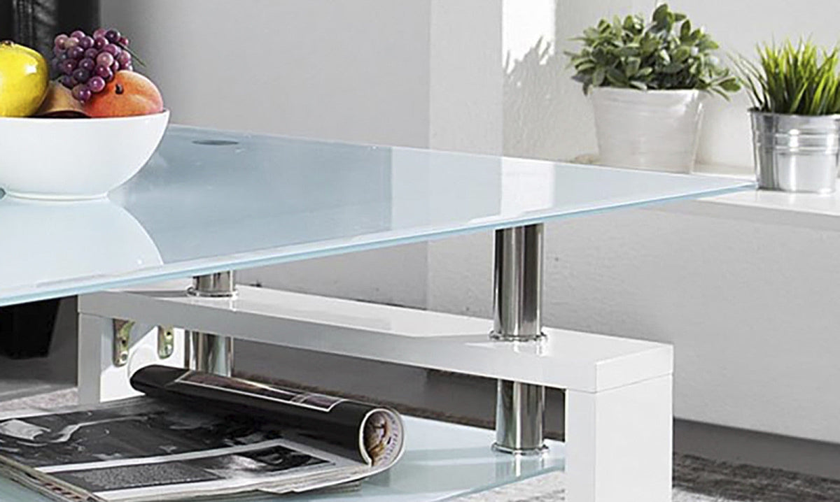 Table basse Alana – Blanc – vue 5