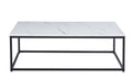 Table basse Dallas – décor marbre blanc