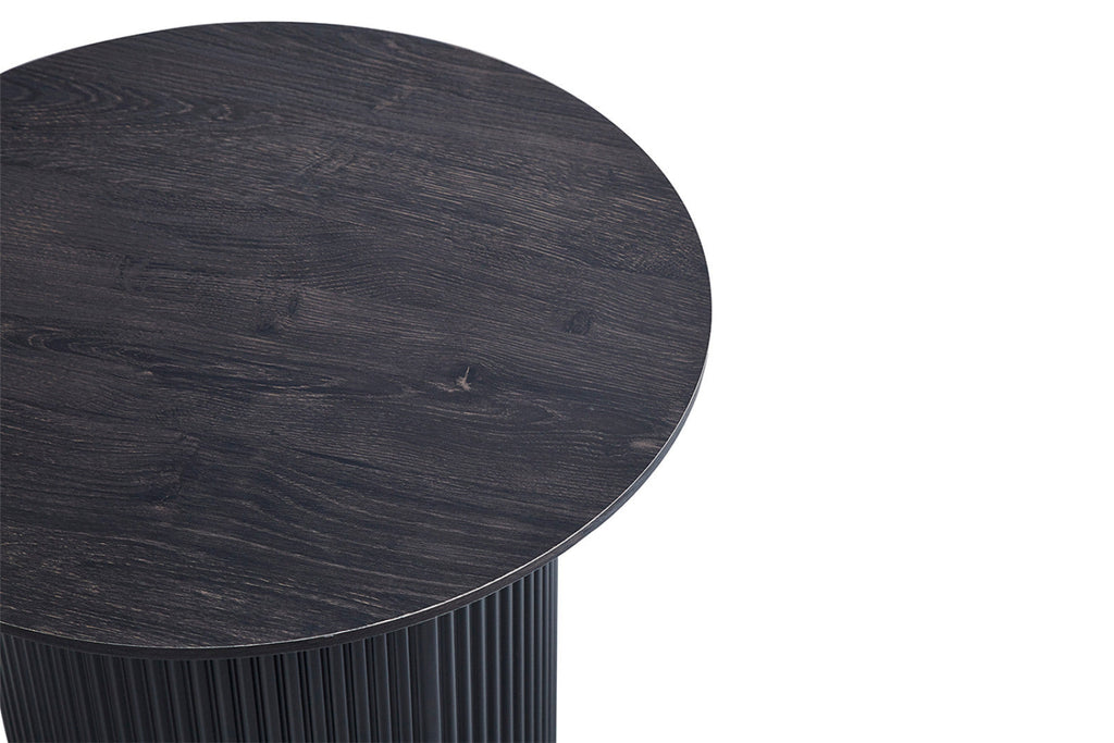 Table basse Lagos – Brun foncé – Ronde Ø 50 cm
