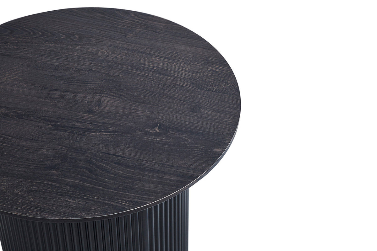 Table basse Lagos – Brun foncé – Ronde Ø 50 cm