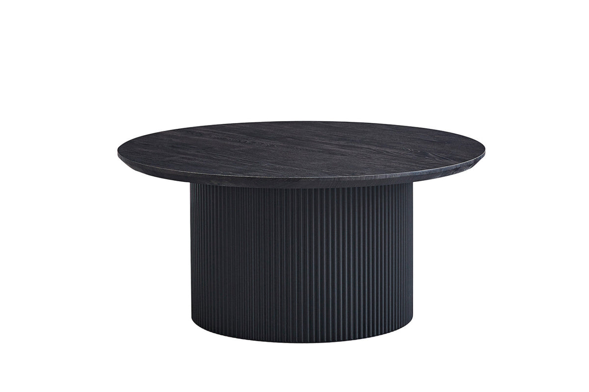Table basse Lagos – Brun foncé – Ronde Ø 80 cm