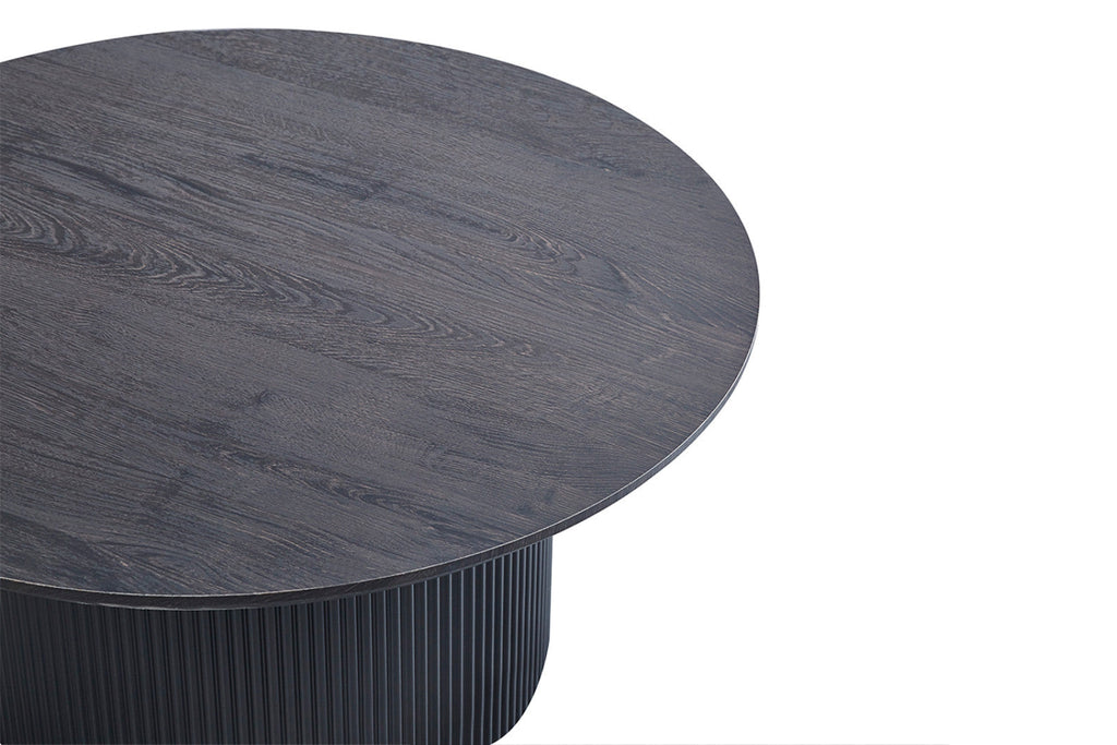 Table basse Lagos – Brun foncé – Ronde Ø 80 cm