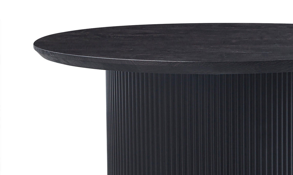 Table basse Lagos – Brun foncé – Ronde Ø 80 cm