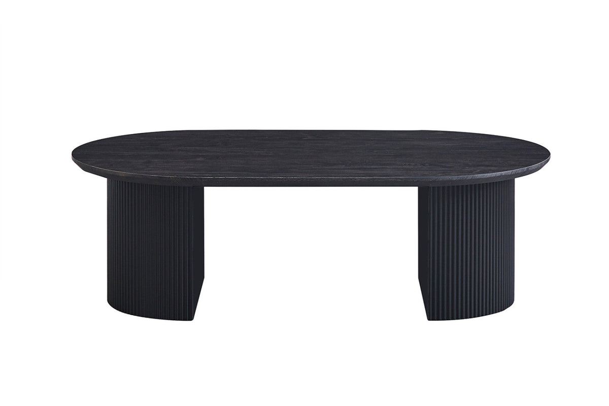 Table basse Lagos – Brun foncé – Ovale 120 × 70 cm