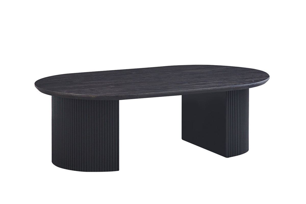 Table basse Lagos – Brun foncé – Ovale 120 × 70 cm