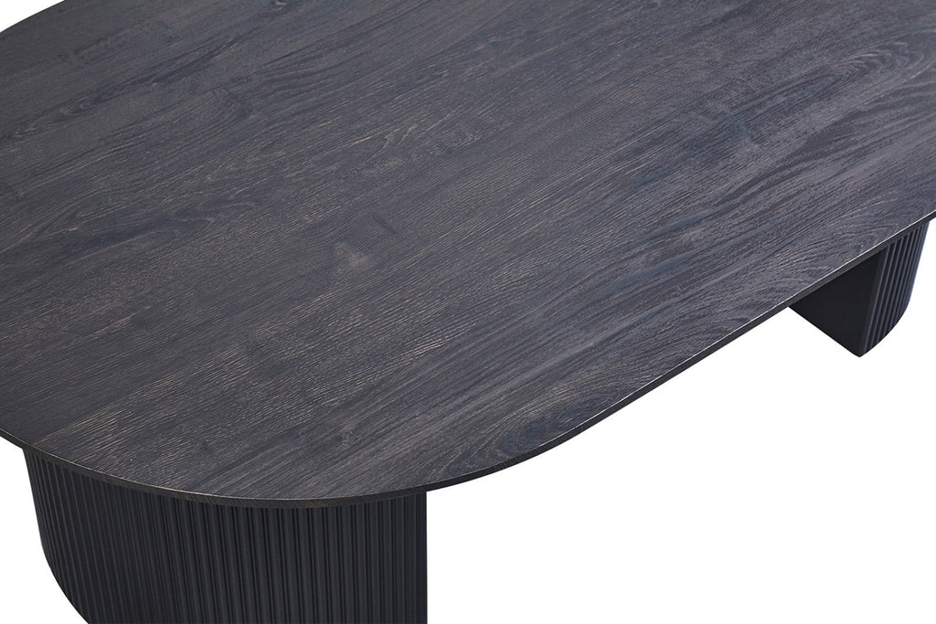 Table basse Lagos – Brun foncé – Ovale 120 × 70 cm