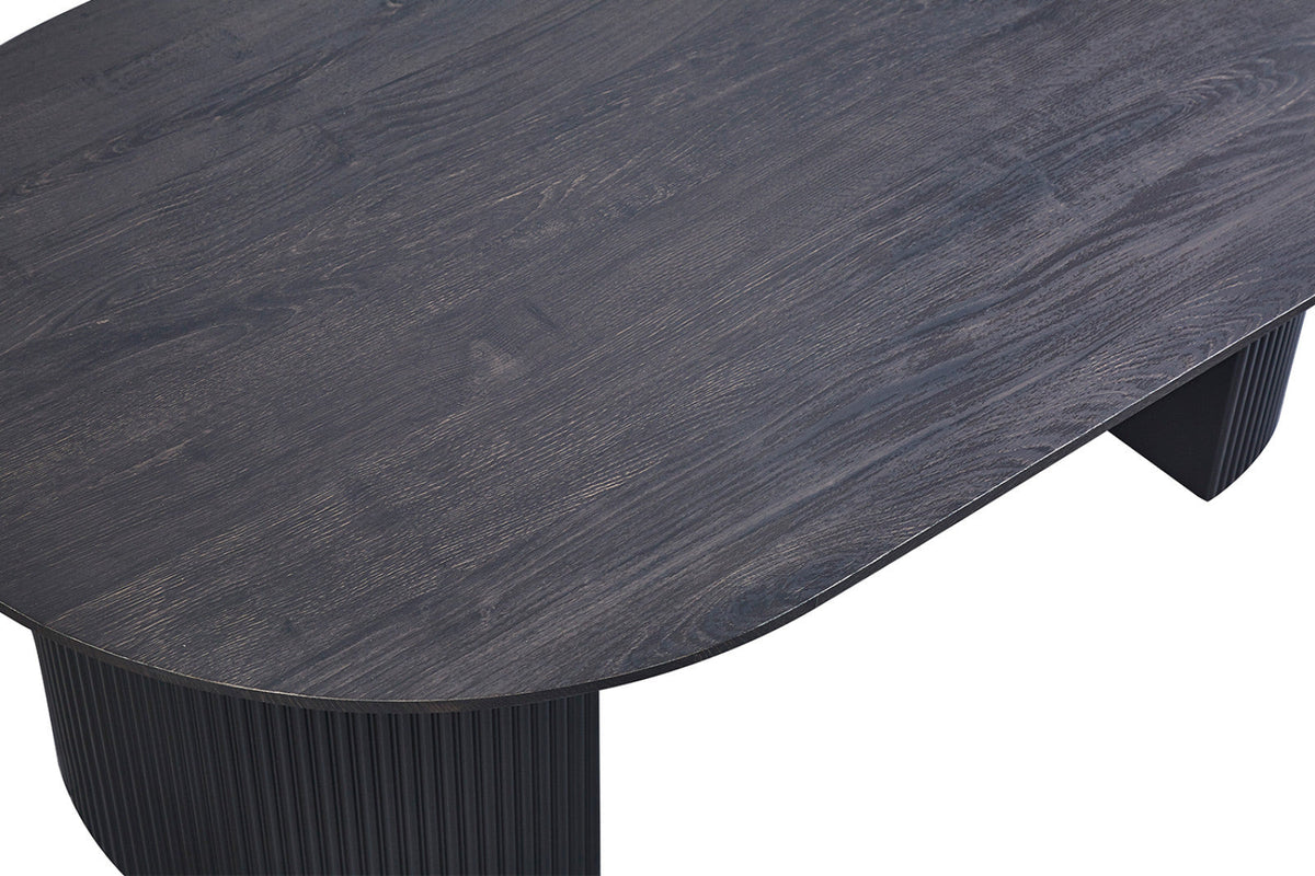 Table basse Lagos – Brun foncé – Ovale 120 × 70 cm