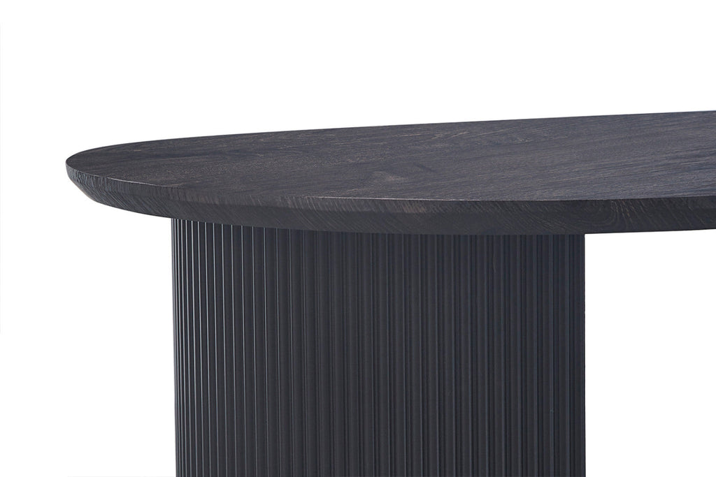 Table basse Lagos – Brun foncé – Ovale 120 × 70 cm