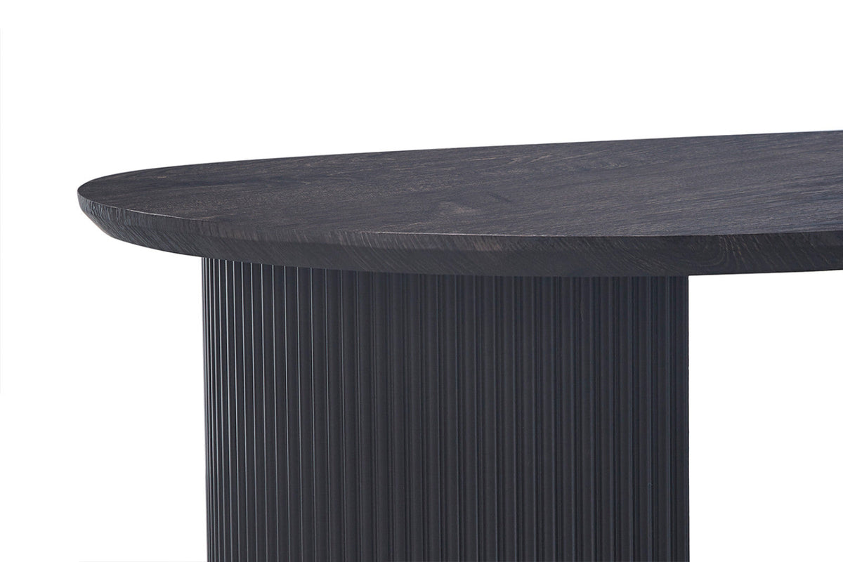 Table basse Lagos – Brun foncé – Ovale 120 × 70 cm