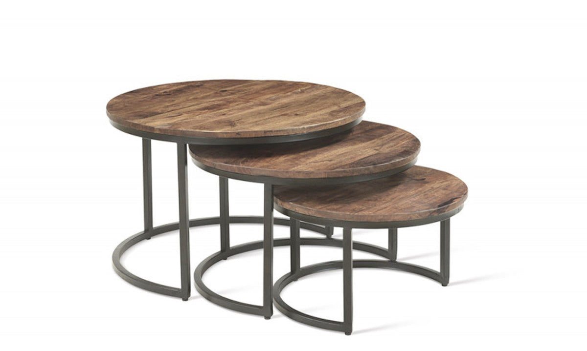 Table basse Arnod – set de 3 bois de manguier