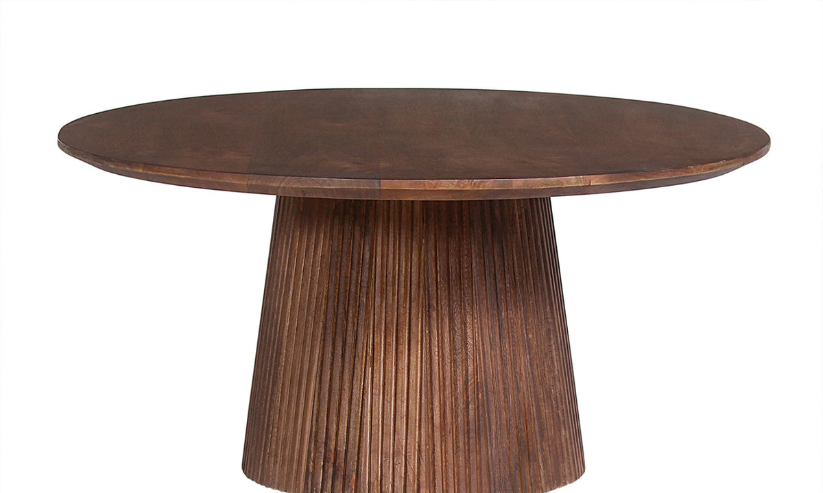 Table basse Miguel – ronde bois de manguier brun clair – 80 cm