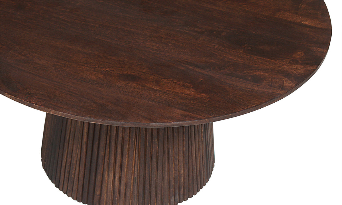 Table basse Miguel – Brun foncé – Ronde Ø 80 cm