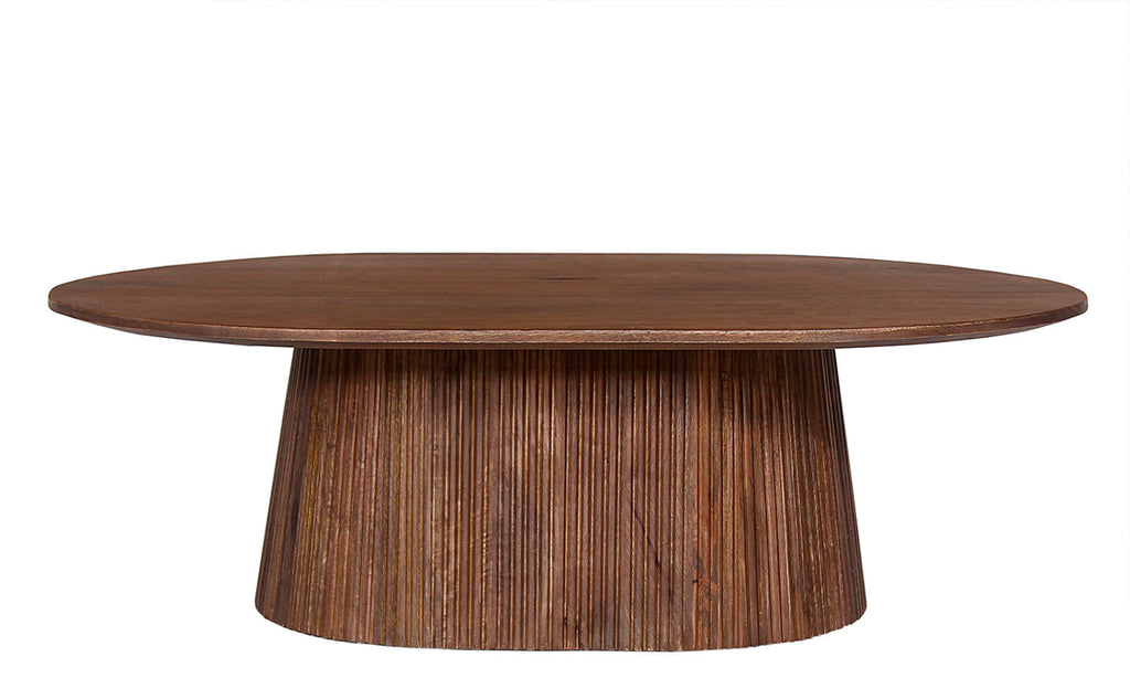 Table basse Miguel – Brun clair – Ovale 120 × 70 cm