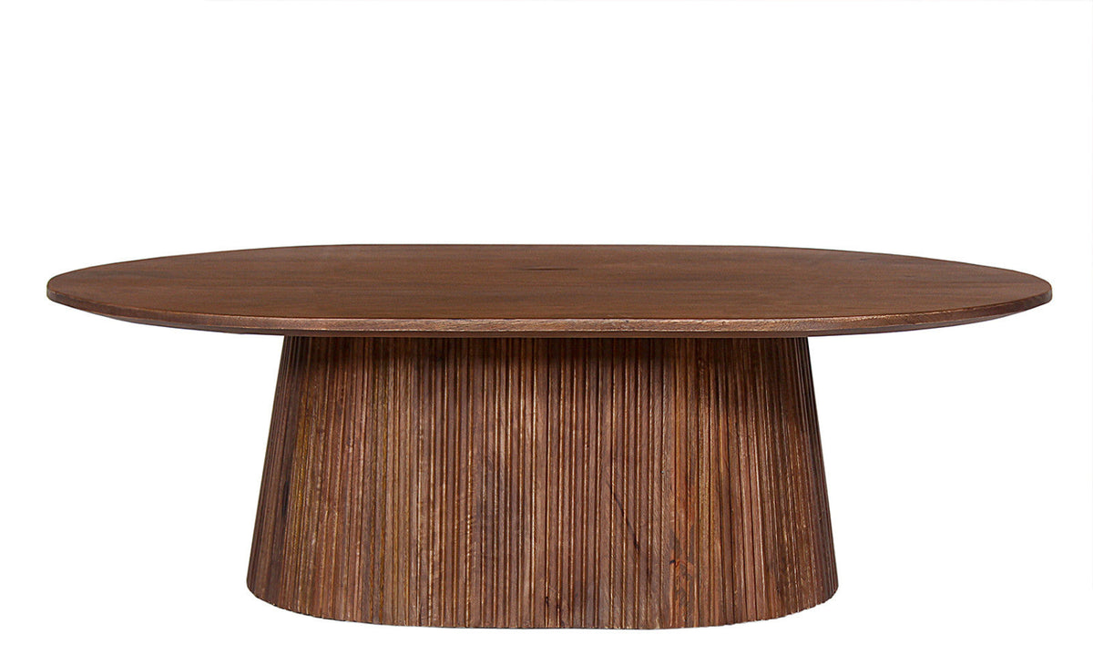 Table basse Miguel – Brun clair – Ovale 120 × 70 cm
