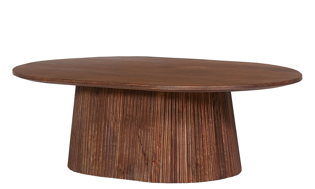 Table basse Miguel – Brun clair – Ovale 120 × 70 cm
