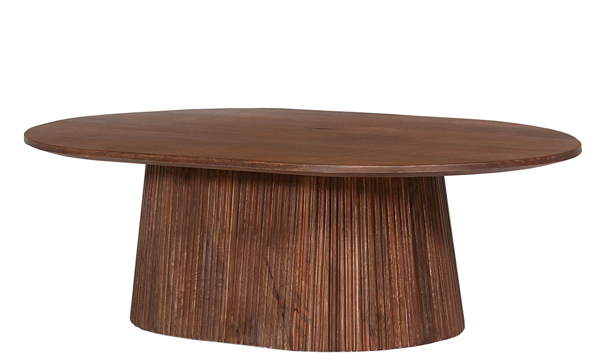 Table basse Miguel – Brun clair – Ovale 120 × 70 cm