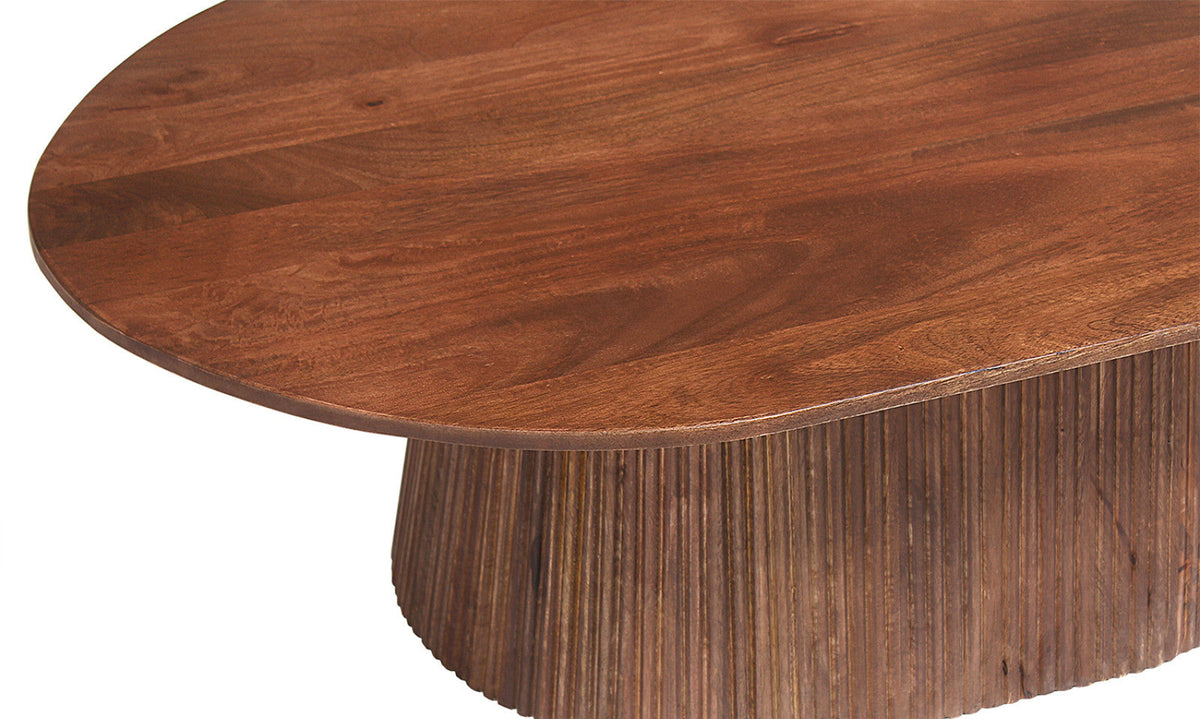 Table basse Miguel – Brun clair – Ovale 120 × 70 cm