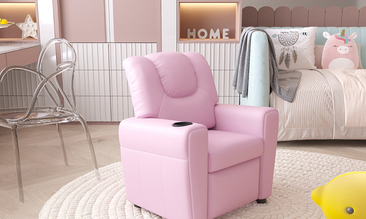 Mini-fauteuil relax Renée – relevable manuellement rose